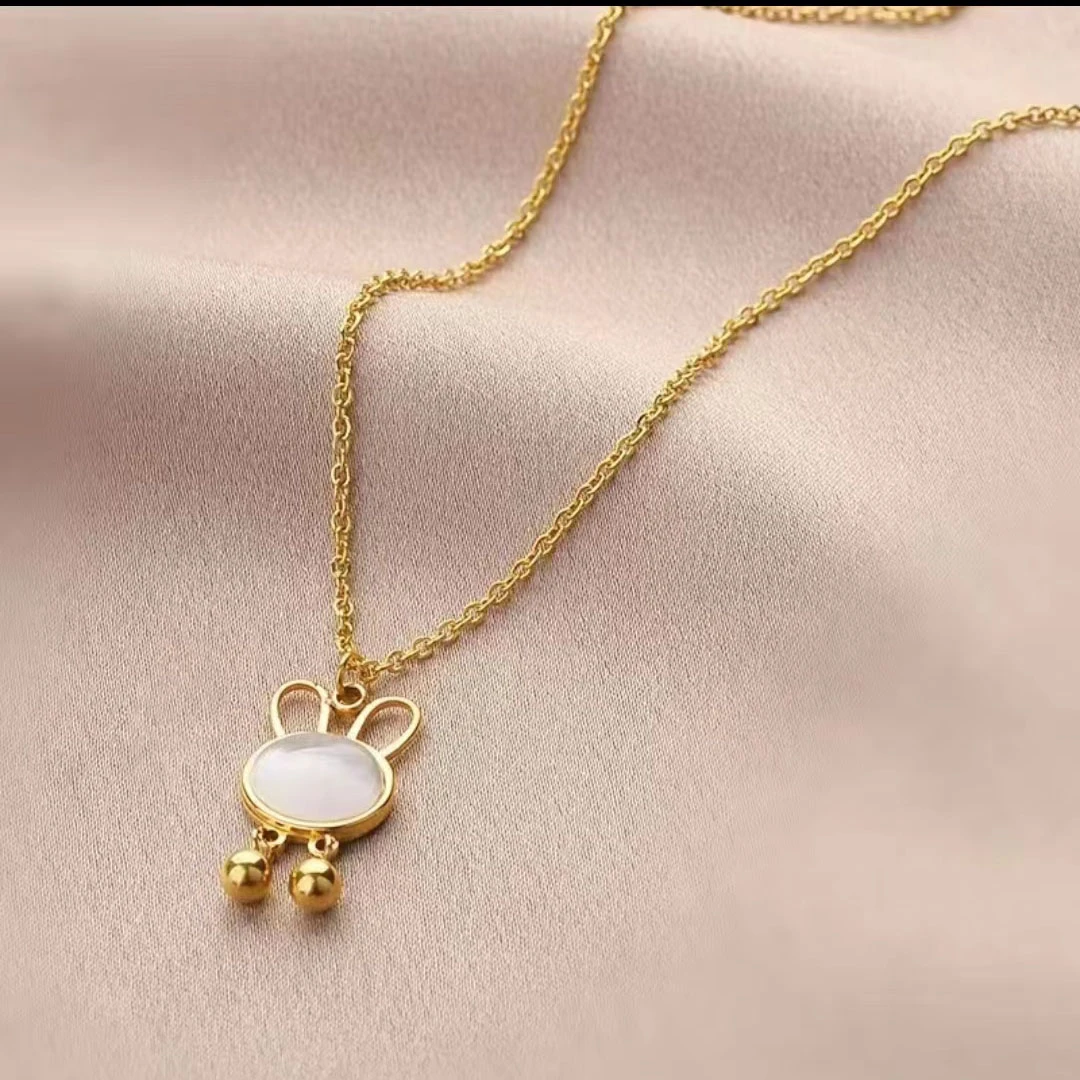 轻奢小众设计感几何兔子个性百搭时尚项链3016
