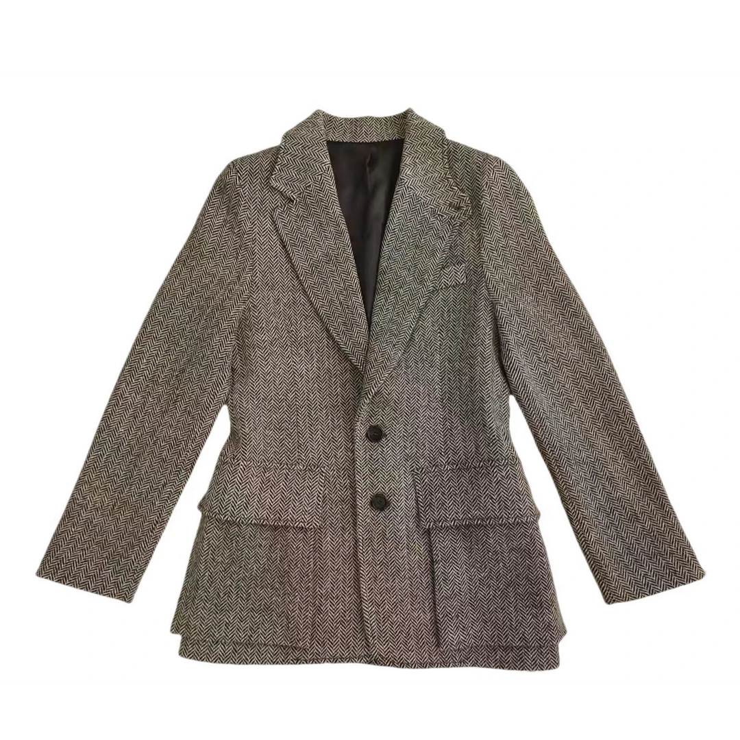 女装；24-152气质人字纹西装