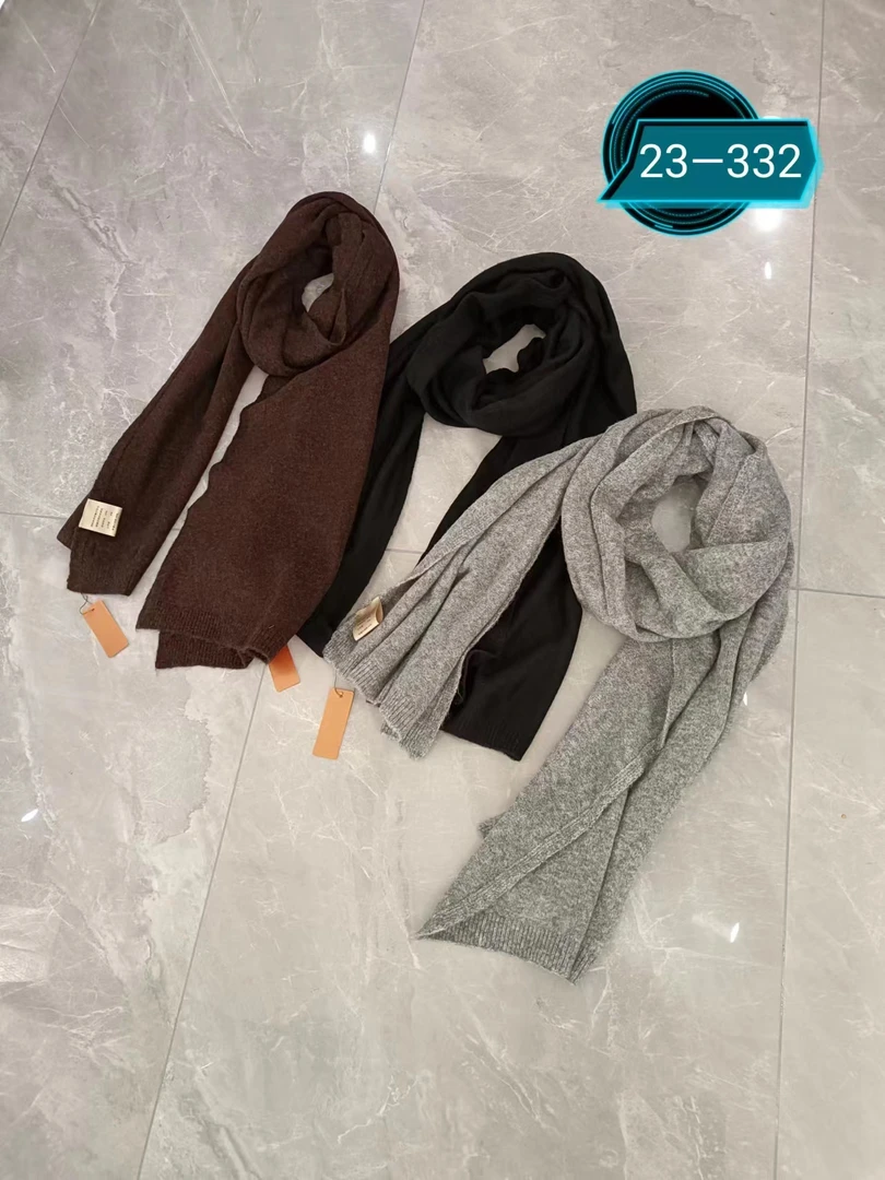 女款；23-332针织净色长围巾