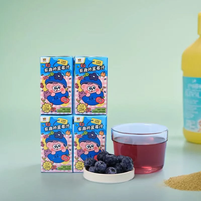 趣食家有趣的蓝莓汁125ml*4盒