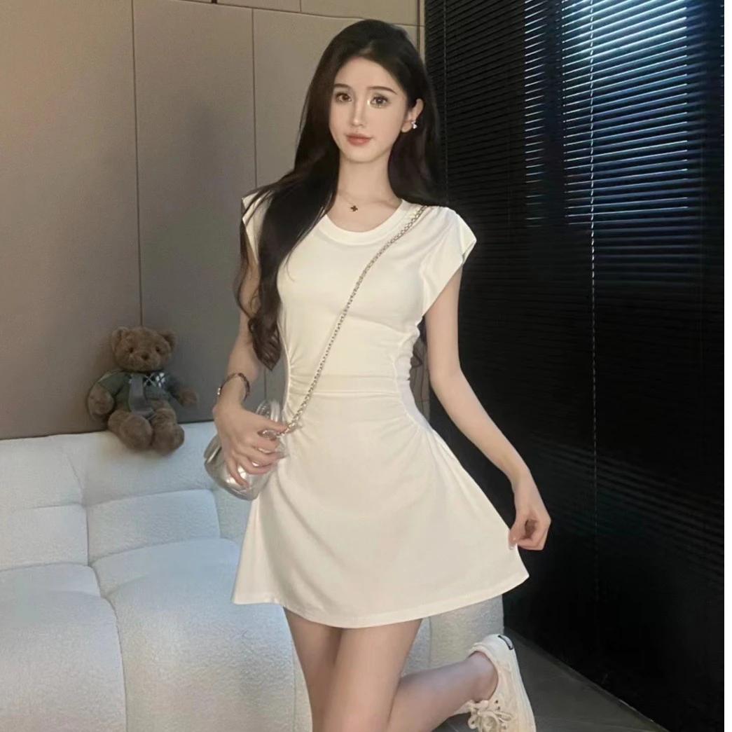 夏季纯欲修身收腰连衣裙适合夏天穿的轻薄裙子 6003
