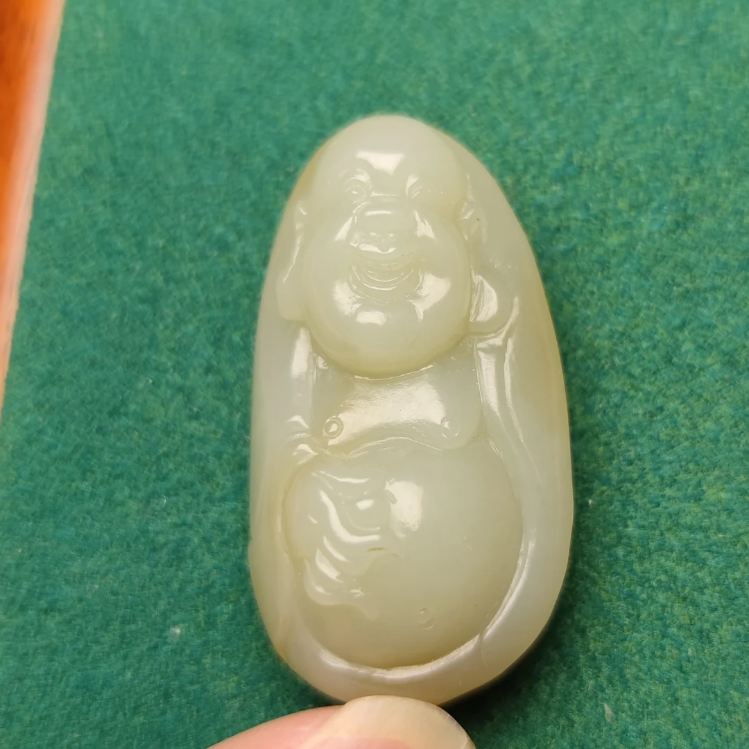 （复播福利）新疆和田玉弥勒佛吊坠笑口常开佛公