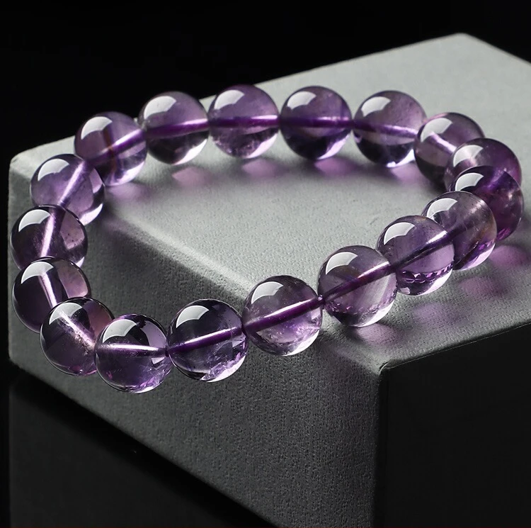 天然赞比亚紫水晶薰衣草紫水晶紫塔晶单圈高冰透大颗粒送礼