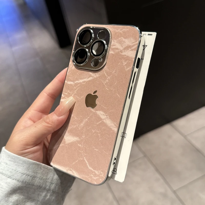 高级雪山绒全包镜头适用苹果16手机壳iPhone15promax新款14电镀13