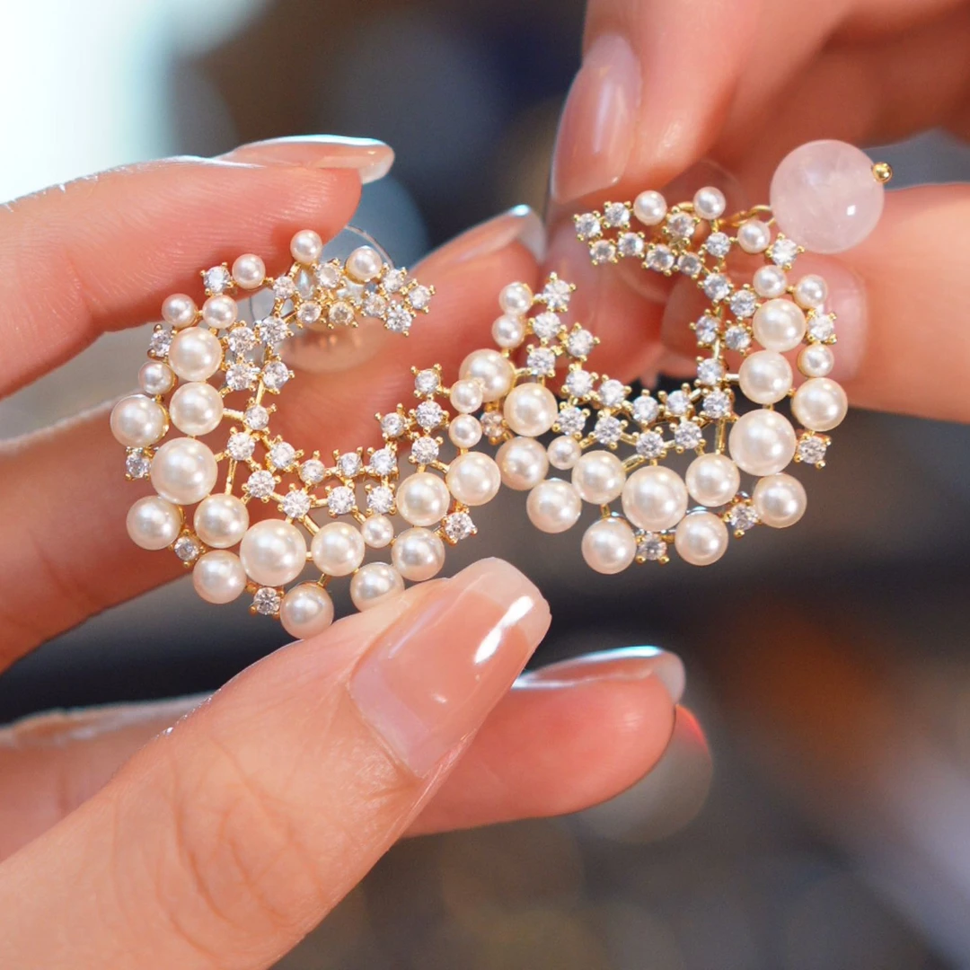 水晶群星荟萃耳钉HTBL0212