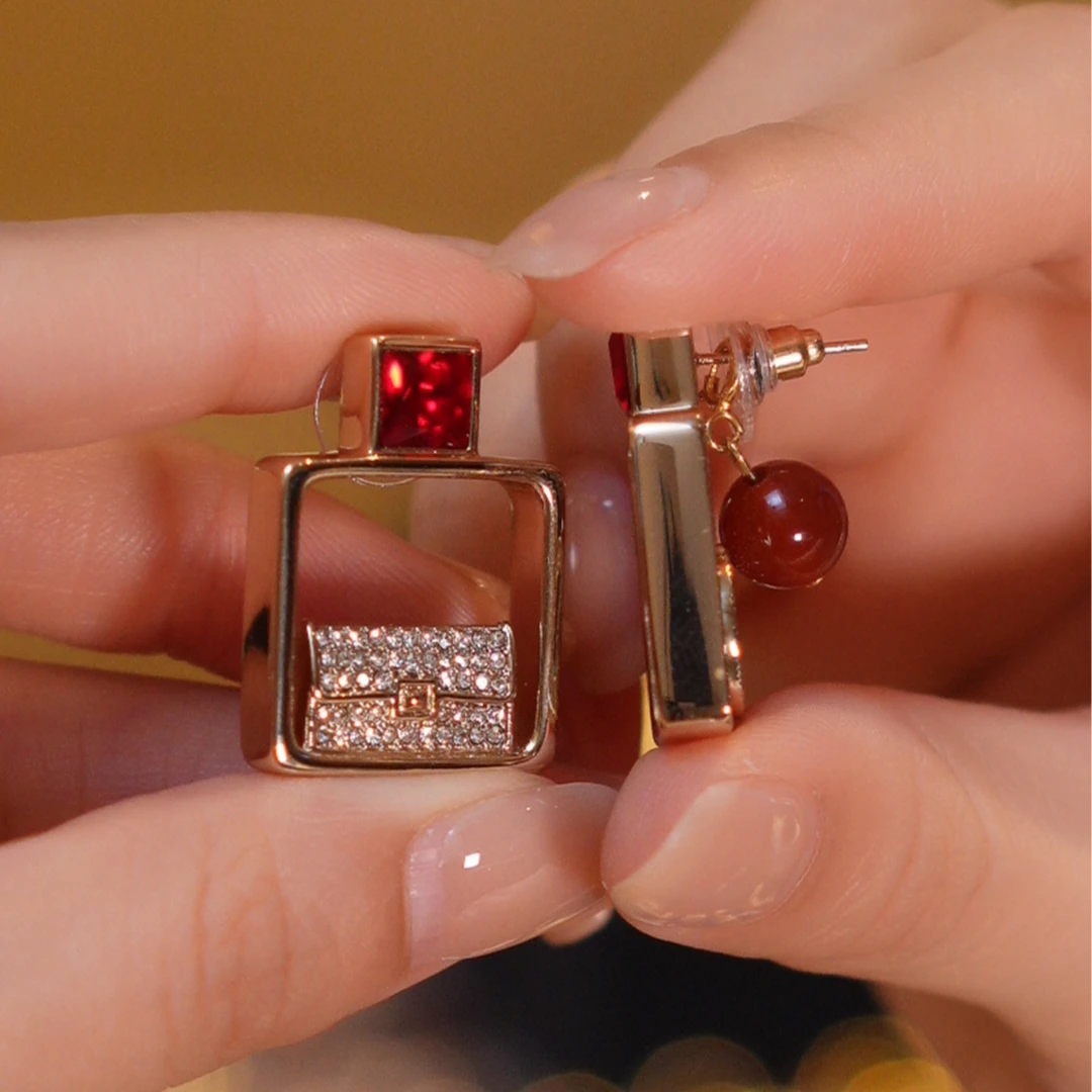 玛瑙包包AB款耳钉HTDZ002变