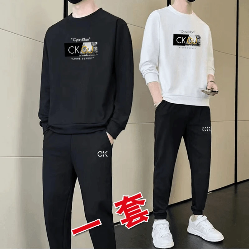 《卫衣+长裤》男女同款休闲套装男士潮流宽松运动一套11