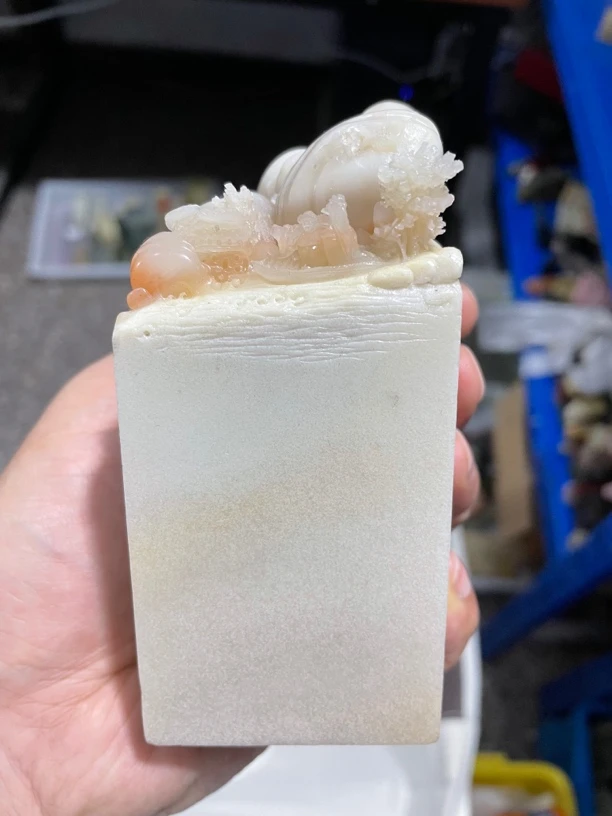 老挝石山水纽印章