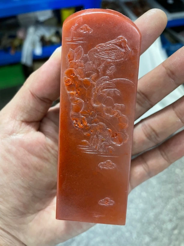 老挝大红袍印章石