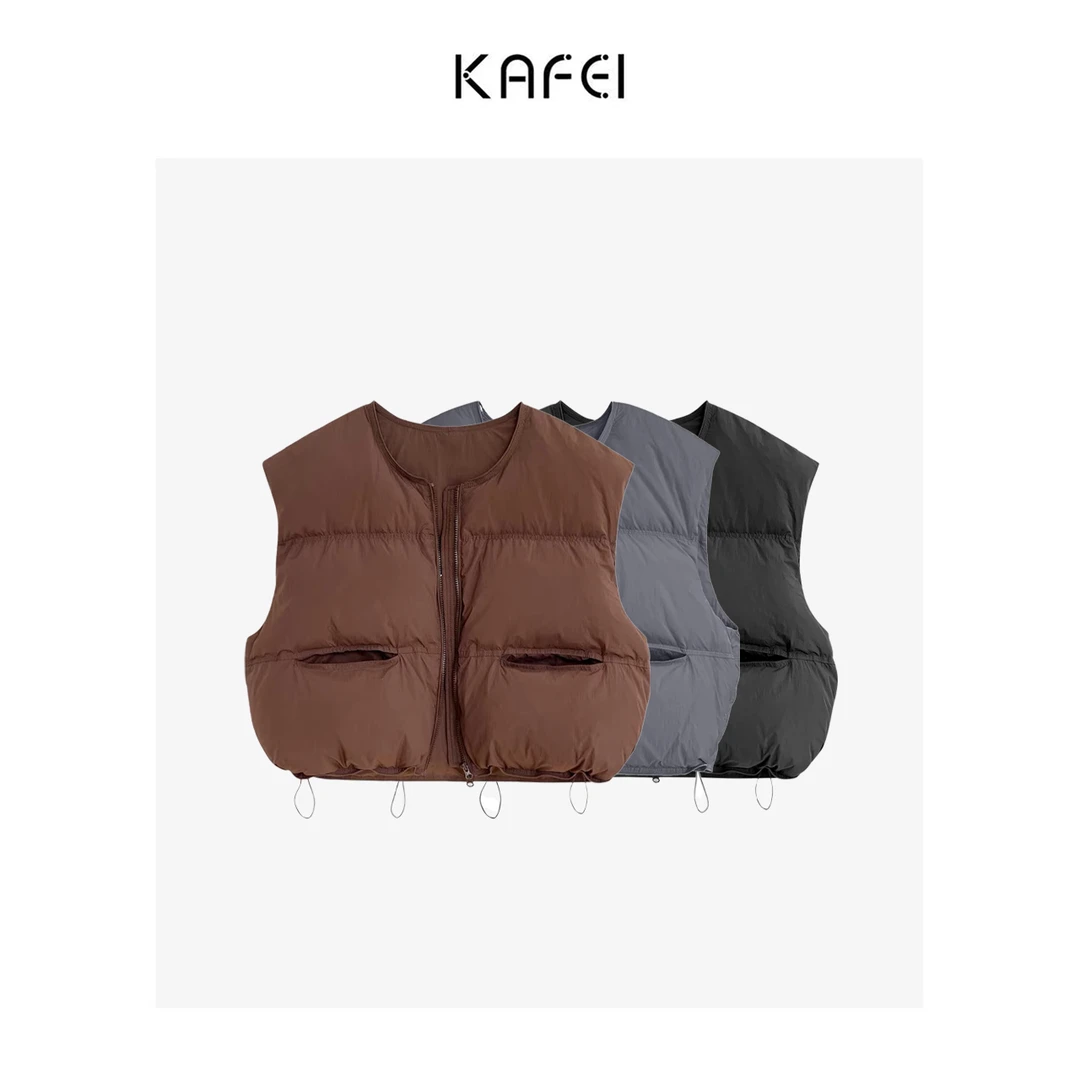 咖妃~ 【小南瓜】韩系oversize 宽松大版加厚羽绒马甲坎肩