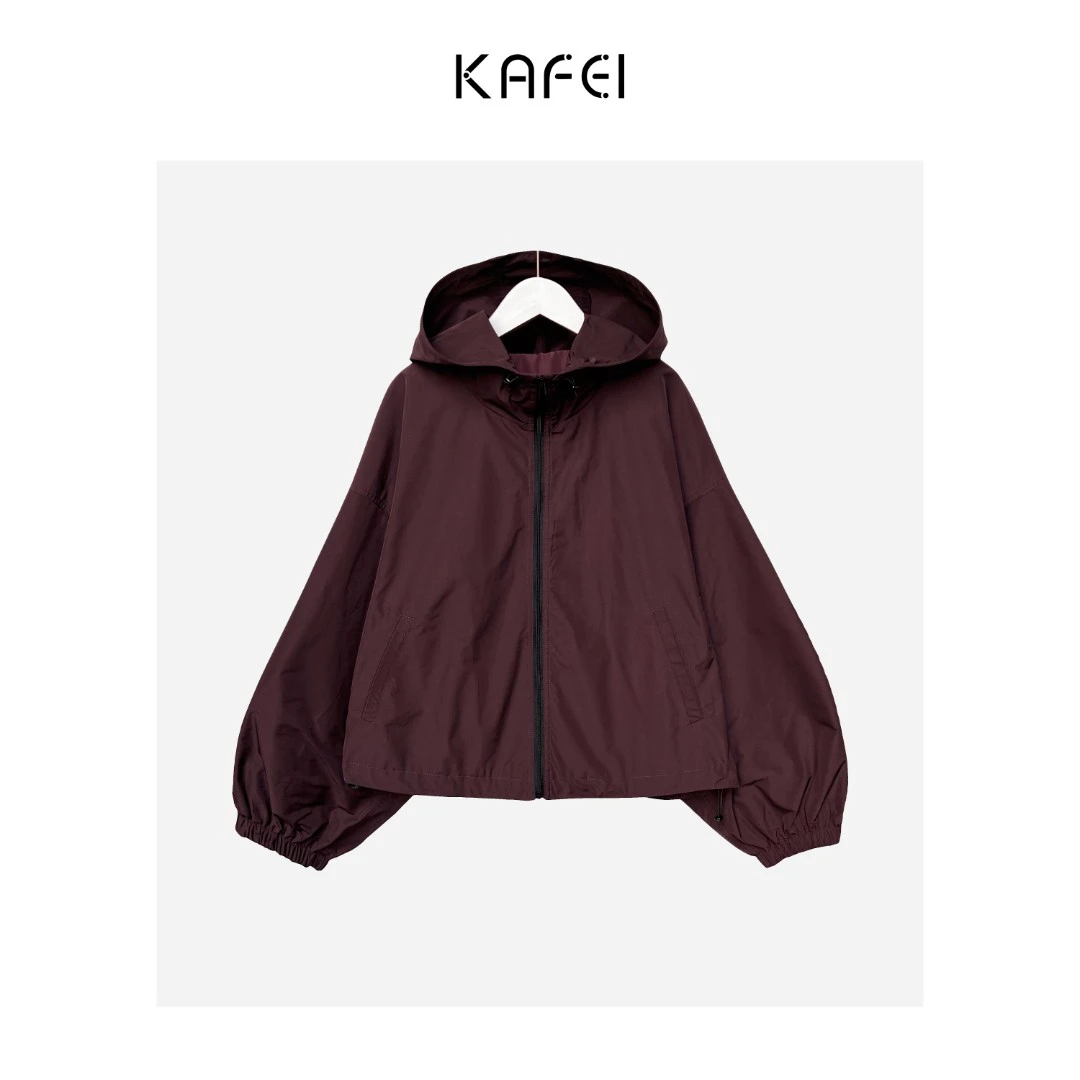 咖妃~【简爱】爆款洋气简约运动连帽冲锋衣 百搭时尚登山服外套
