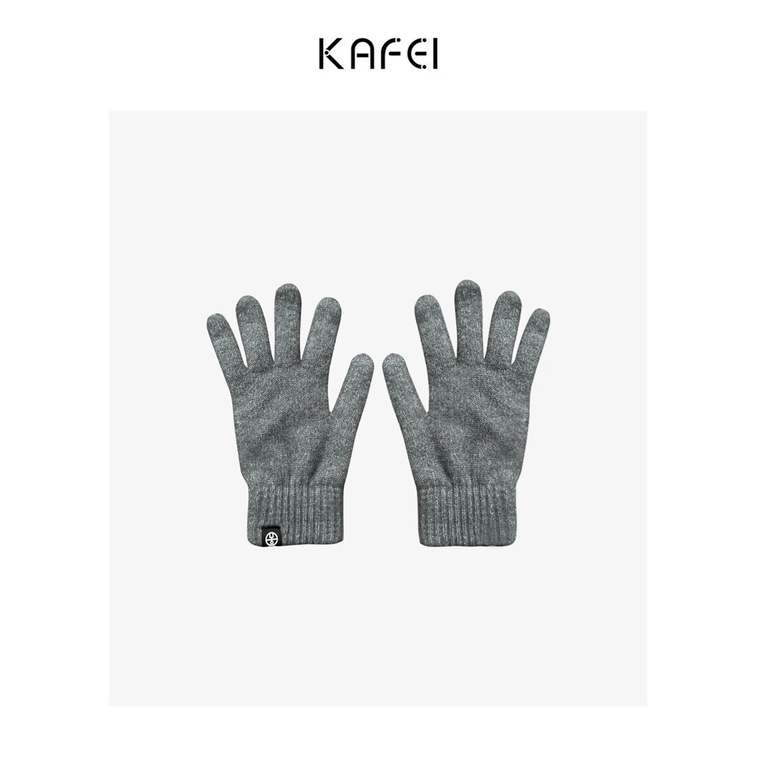 咖妃~ 【手套】针织手套 韩系分指冬季防风保暖纯色小设计骑行手套