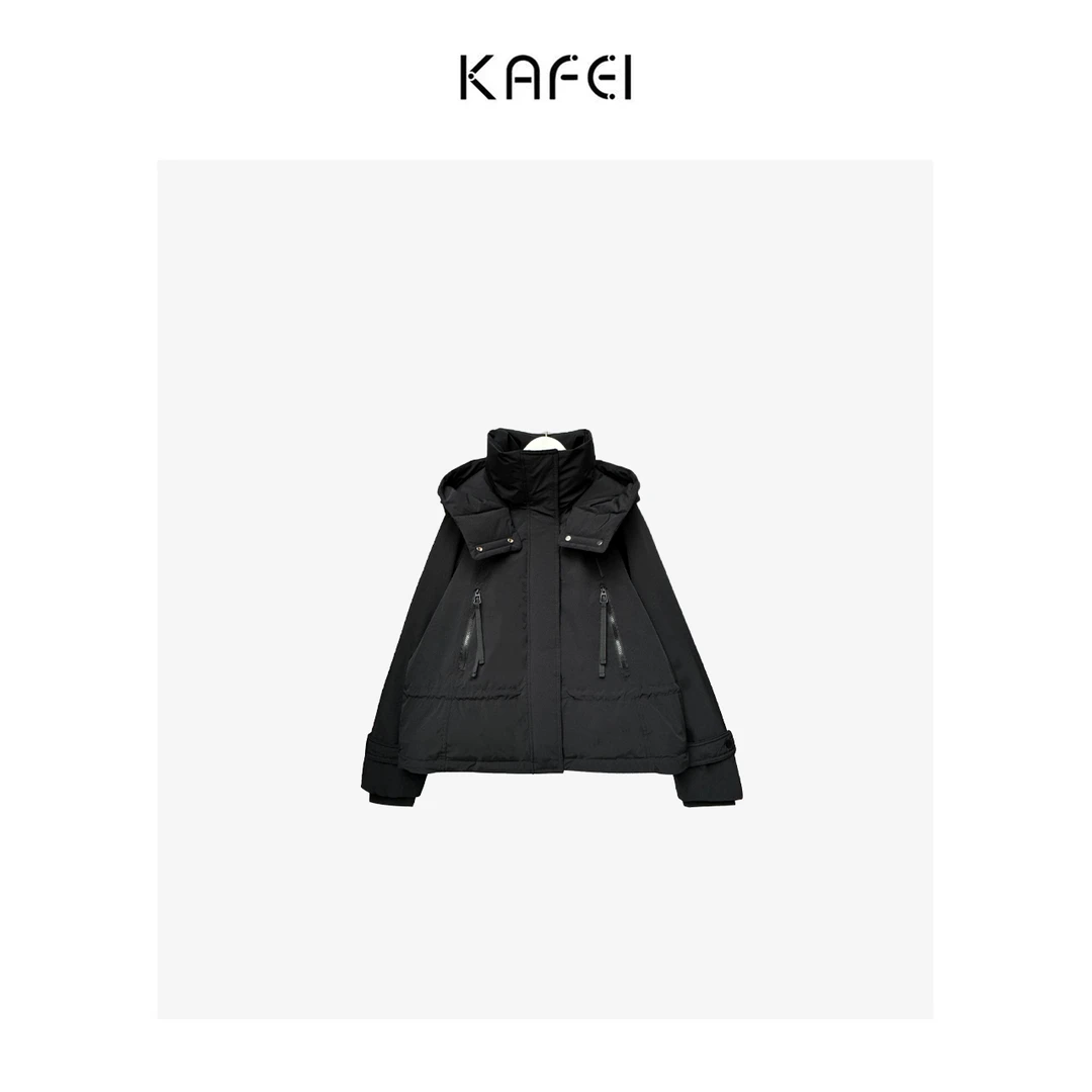 咖妃~ 【自由自在】羽绒冲锋衣90白鸭绒连帽保暖羽绒服休闲工装外套