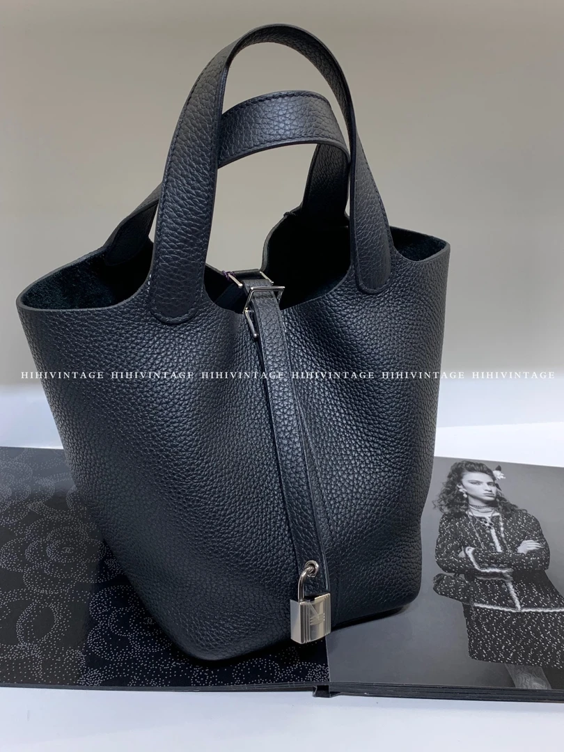 99新 Hermes/爱马仕 HIHI/爱马仕 黑银菜篮子18 W刻/9981810