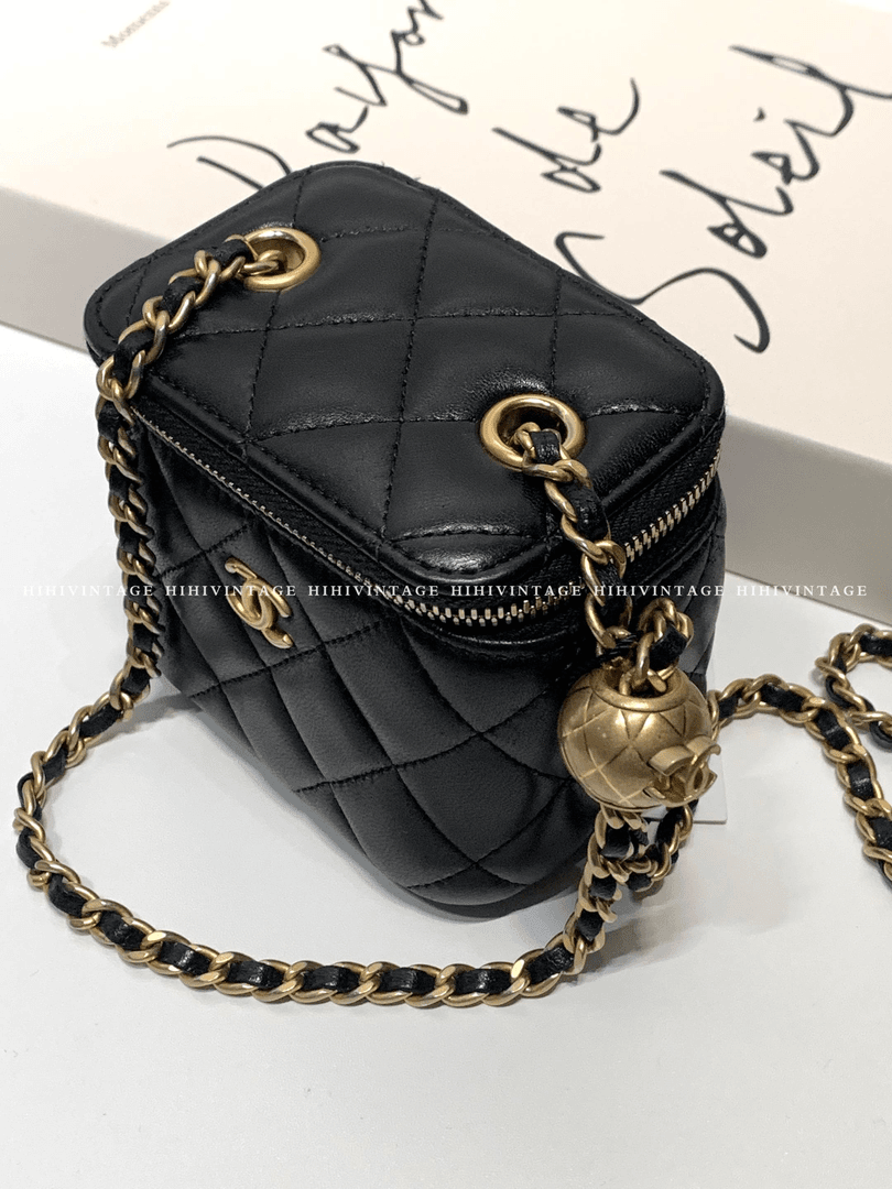 95新  HIHI/Chanel 黑金金球小盒子包 30开/8527632