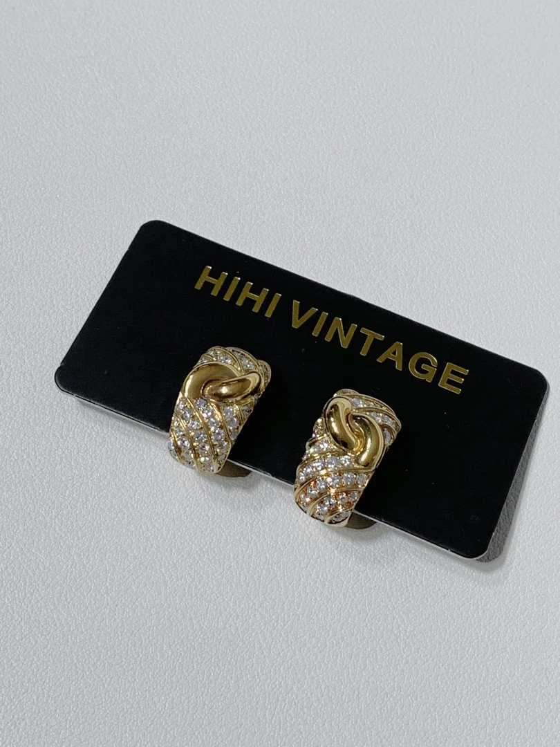 95新 BVLGARI/宝格丽 HIHI/Bvlgari宝格丽镶钻耳夹/10226365