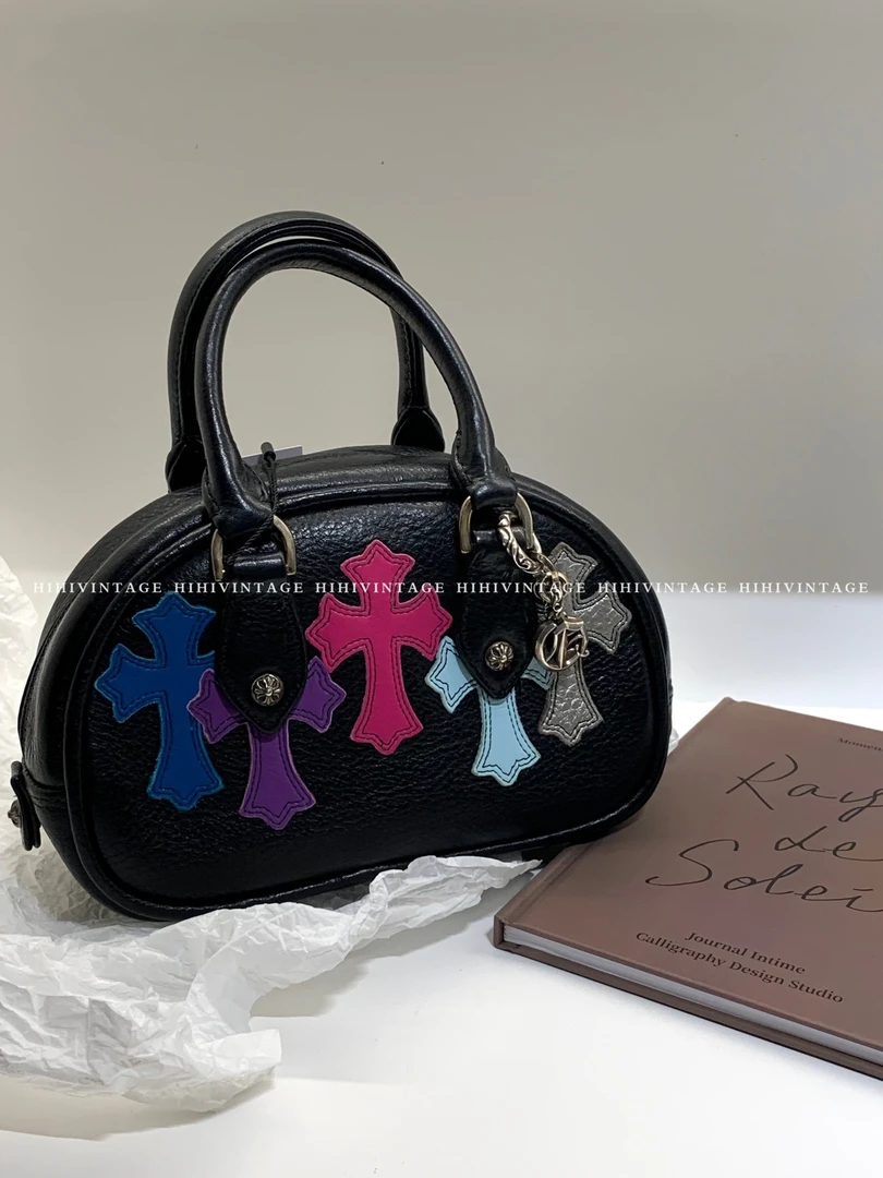 99新 Chrome Hearts/克罗心 HIHI/彩色十字架mini黑色保龄球