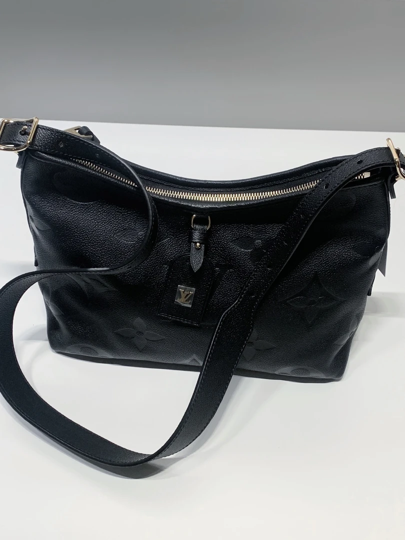99新 LouisVuitton/路易威登 HIHI/黑金全皮carry all 小号