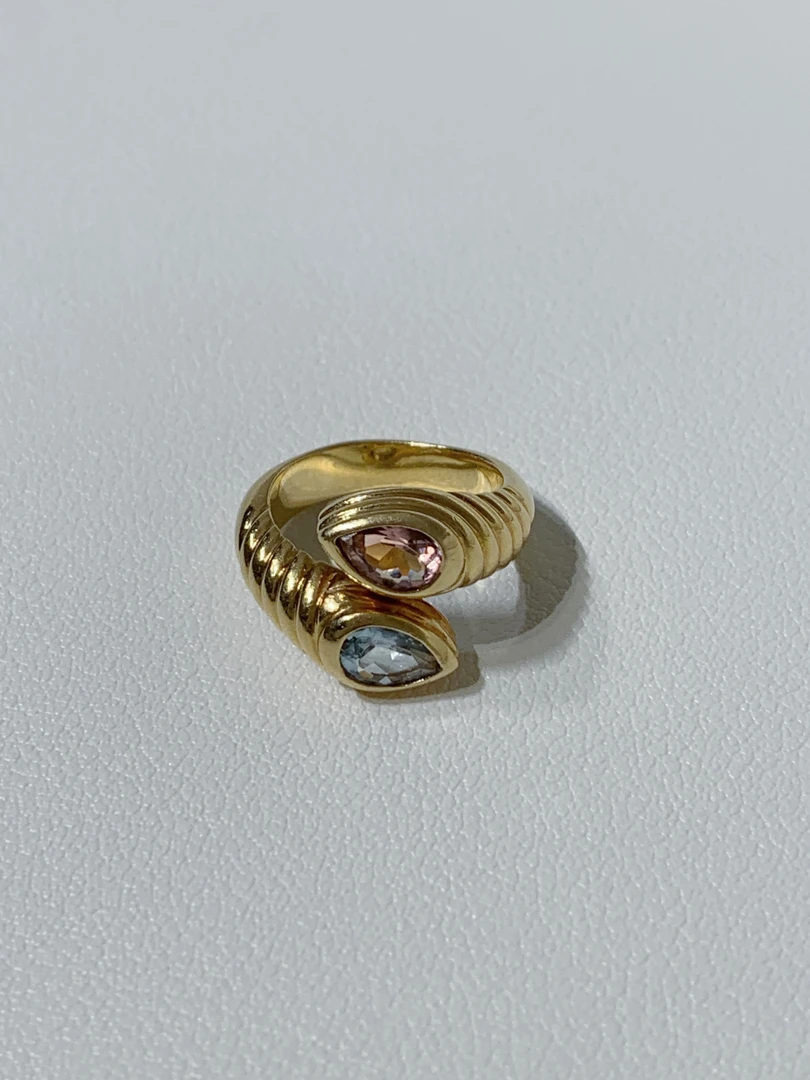 95新 BVLGARI/宝格丽 HIHI/Bvlgari 宝格丽 双宝石戒指/10315908