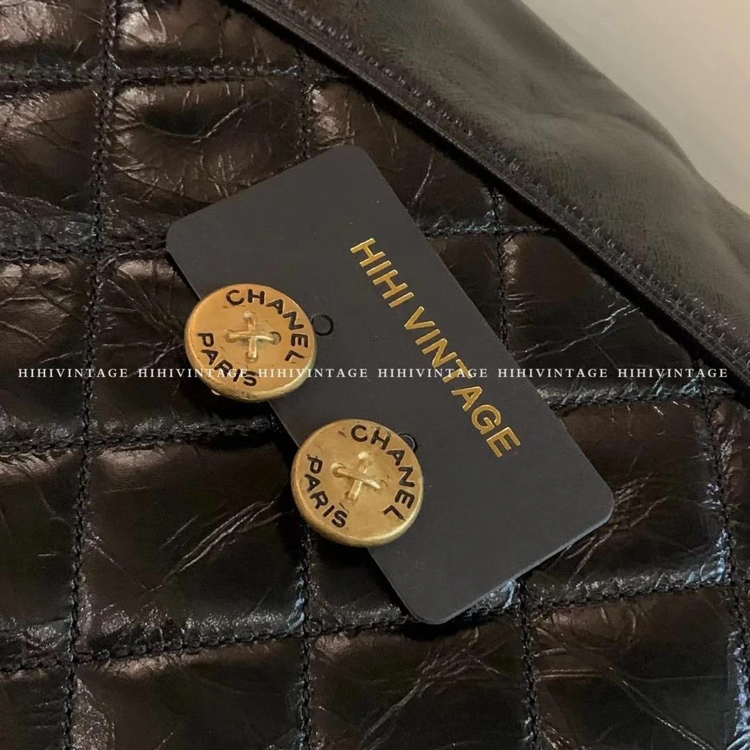 95新 Chanel/香奈儿 HIHI中古/字母纽扣耳夹/3941379