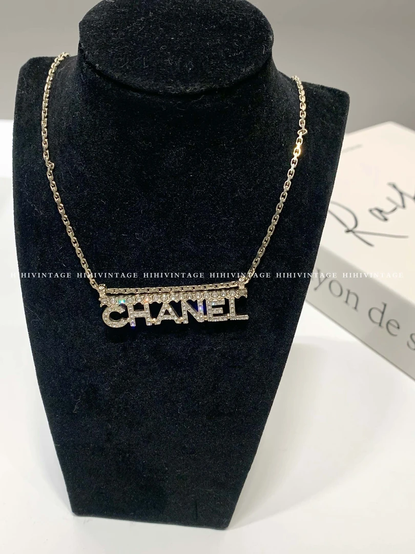 99新 Chanel/香奈儿 HIHI/CHANEL 22S 满钻字母项链/8765336