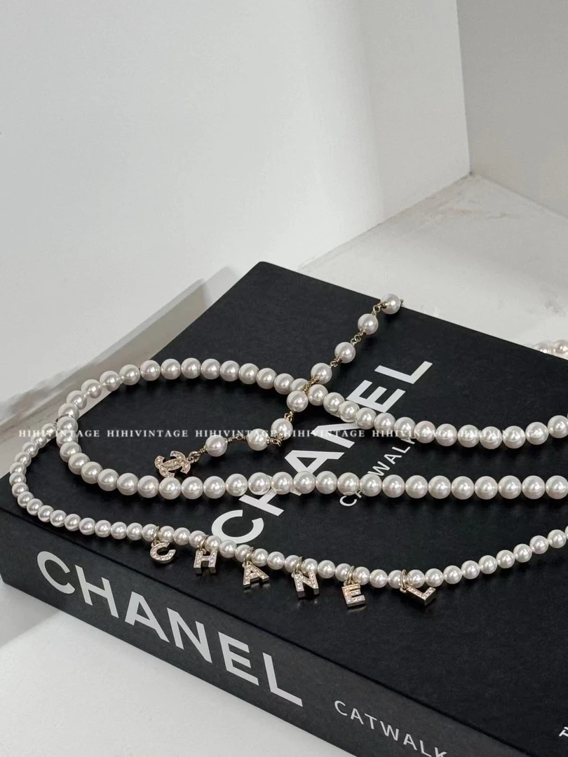 95新 Chanel/香奈儿 HIHI精选/Chanel珍珠字母双c腰链/6408816
