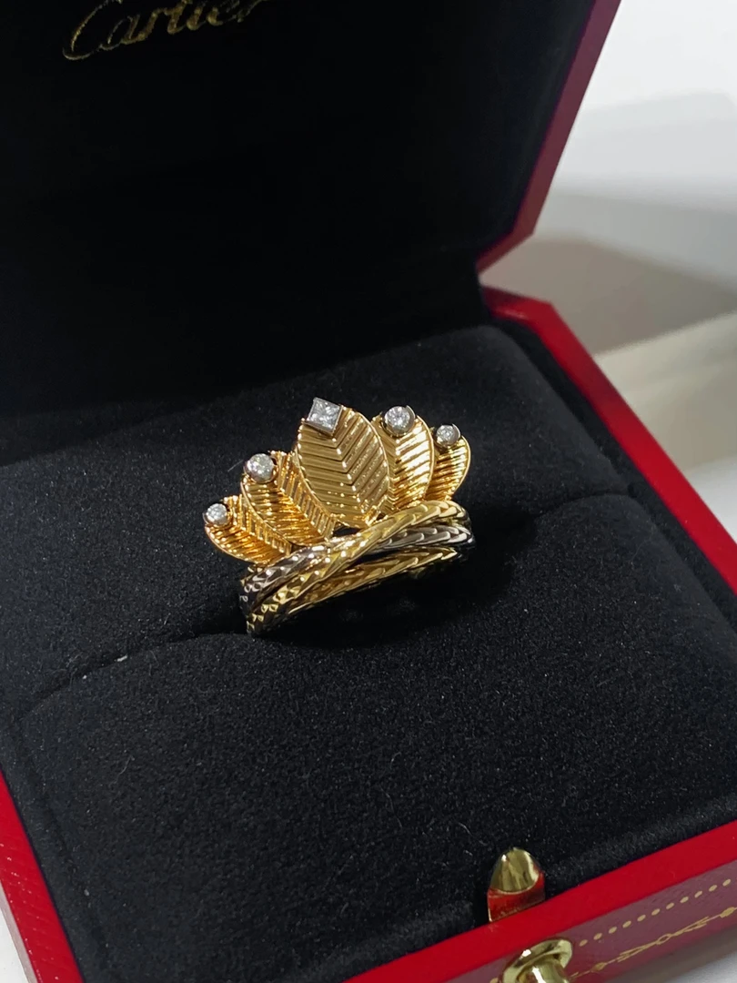 95新 Cartier/卡地亚 HIHI/Cartier 卡地亚 咖啡豆戒指/9308827