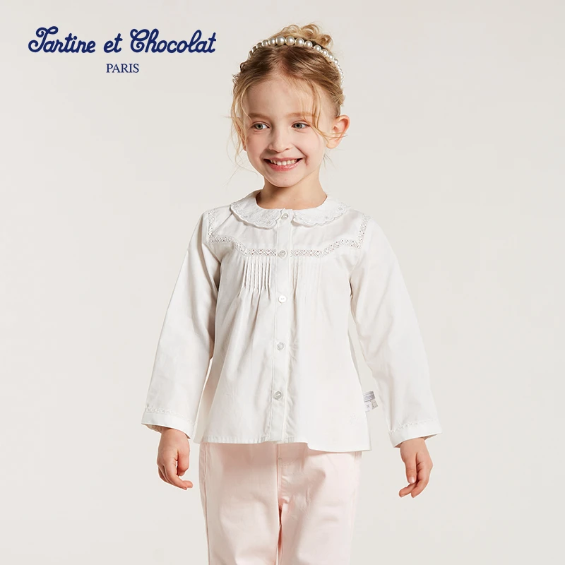 TC法国巧克力童装24年新品春夏女童百搭长袖T恤CIBAE2341K