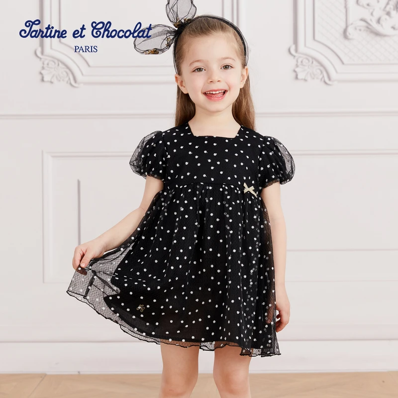 tartineetchocolat法国巧克力童装女童春夏碎花连衣裙CIOWD3656A