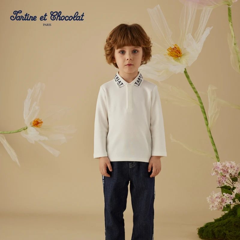 TC法国巧克力童装25春季新品男童休闲长袖POLO衫CILWF1111A
