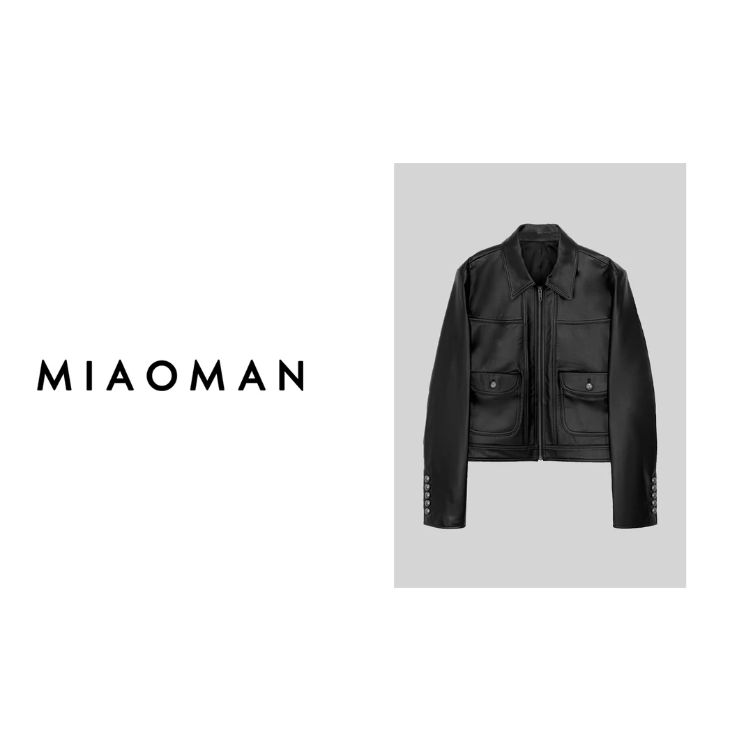 【大大精选】深圳高端欧货POLO领长袖皮衣外套MO119