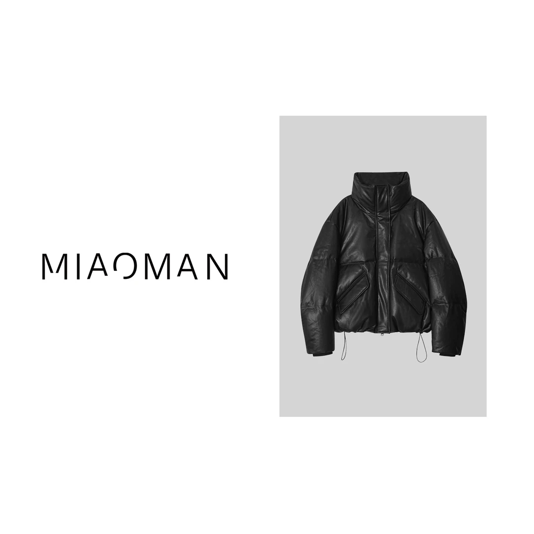 【大大精选】深圳高端欧货高领皮羽绒外套MDD23022