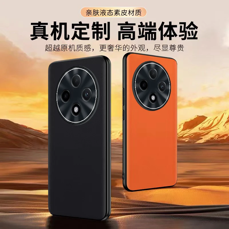 适用OPPOA3Pro手机壳新款肤感皮纹防摔轻奢金属镜头高级感保护套