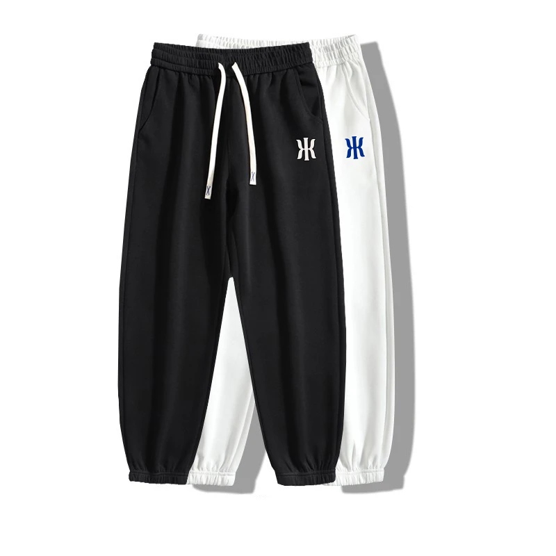 2024新款加绒情侣卫裤冬季运动裤男宽松直筒裤潮男女同款