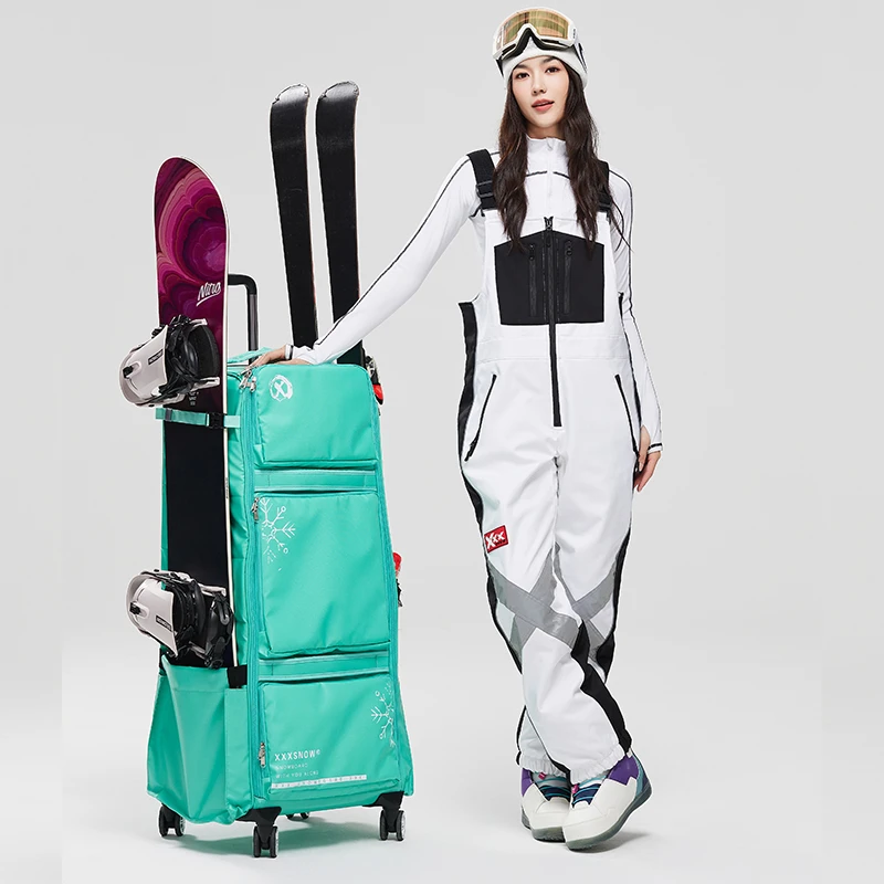 XXXsnow万向轮滑雪拉杆箱可插单板双板行李箱防水旅行箱可托运