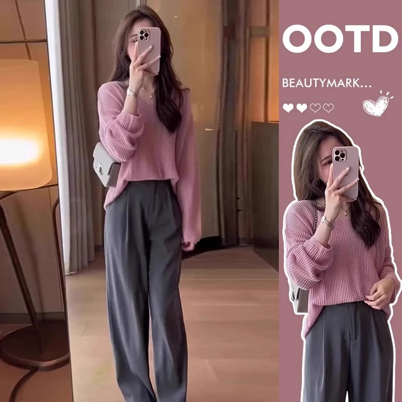 早秋女装2024新款茶系小个子穿搭一整套盐系轻熟今年流行漂亮套装