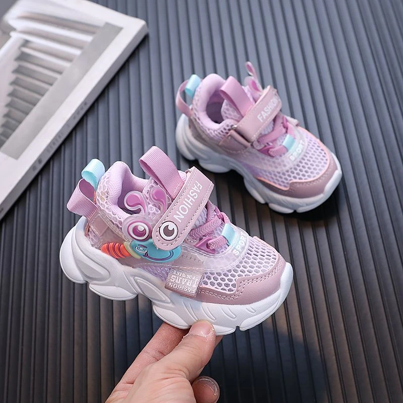 2024夏季新款1-3-6岁儿童网面运动鞋男女宝宝网面透气鞋幼儿单鞋