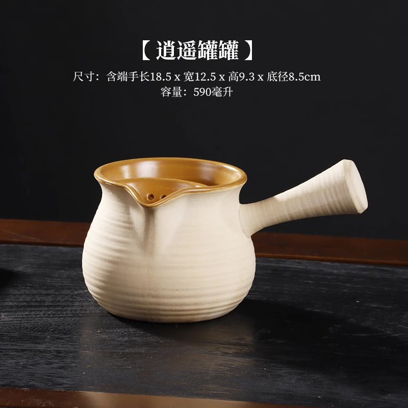 老段烧酒精炉大号陶瓷中式煮茶器茶具家用室内罐罐茶壶陶罐烤奶罐