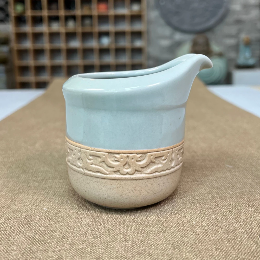 半陶釉公道杯茶海