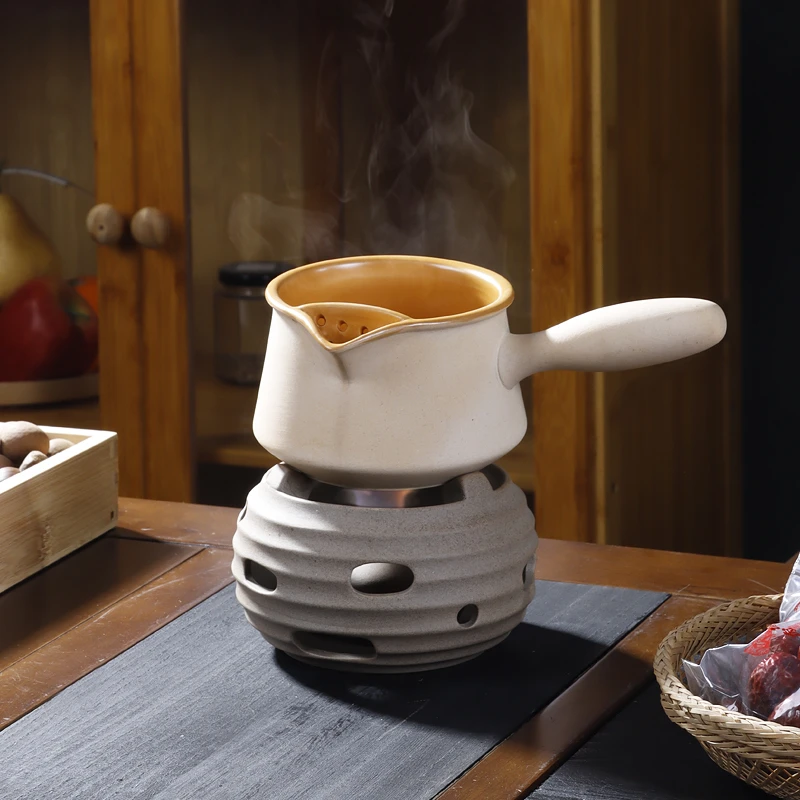 老段烧酒精炉煮茶器套装陶瓷茶具围炉煮茶炉罐罐茶壶陶罐烤奶罐