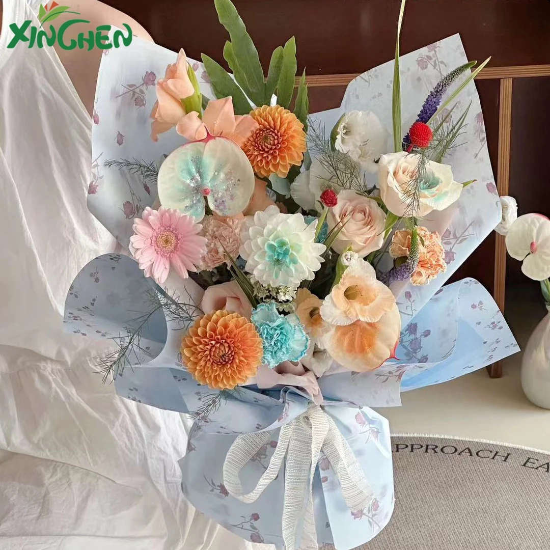 玫瑰之约防水木棉纸花艺包装  欣辰鲜花包装材料
