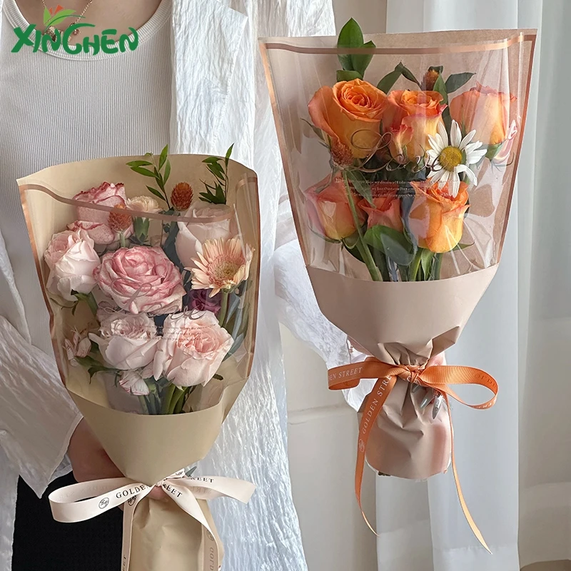LOVE烫金牛皮多只袋  欣辰鲜花包装材料