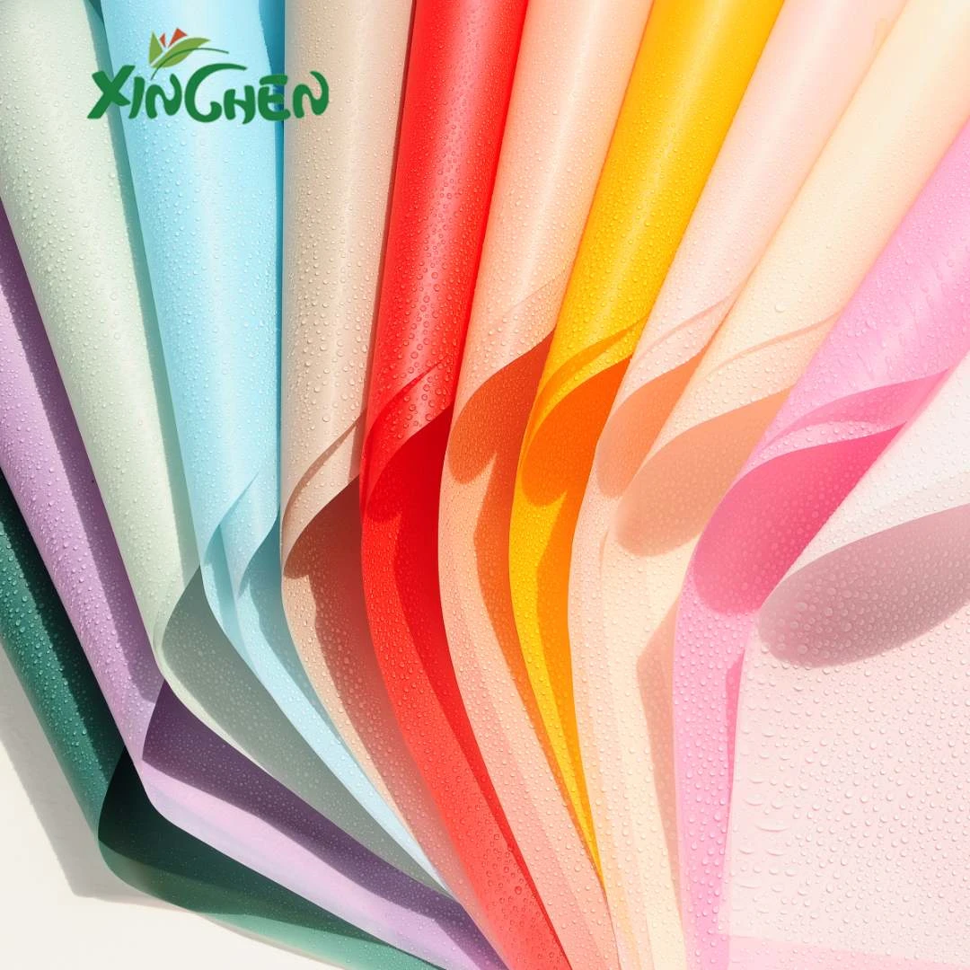 欣辰二代雾面纸20张朦胧韩素纸opp半透明花束包装纸材料防水纯色