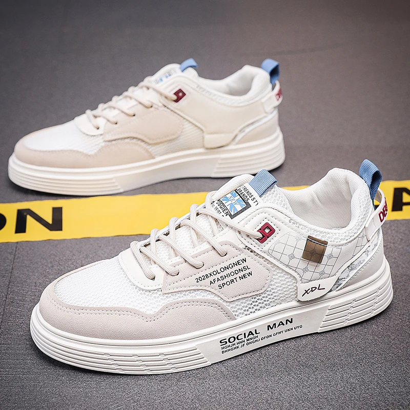 夏季透气男鞋2024年新款网面防臭男士板鞋低帮运动休闲鞋百搭潮鞋