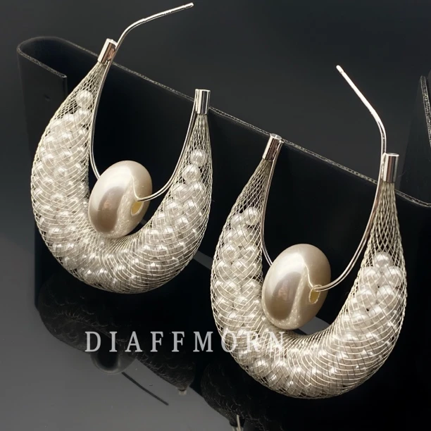 铜合金仿珍珠耳饰 Y.M〖白雪〗小众气质设计师款耳环