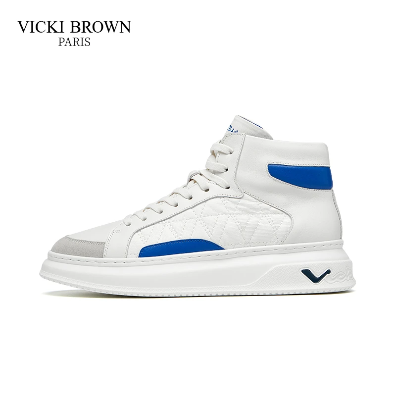 法国VICKI BROWN 时尚休闲男士运动潮流高帮鞋男鞋休闲鞋VBA76106