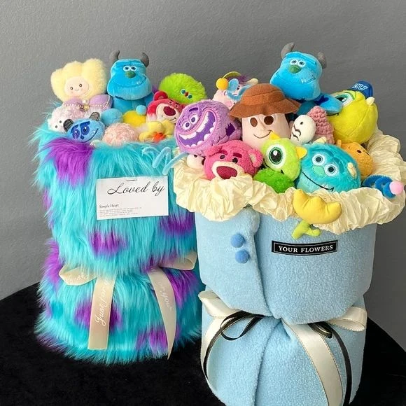 蓝色怪兽大学苏利文玩偶花束维尼熊生日礼物送闺蜜女友毕业礼物男