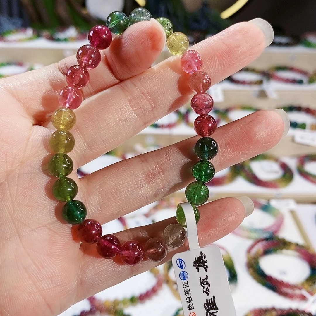 碧玺手链未镶嵌G2425素圈多样性发1