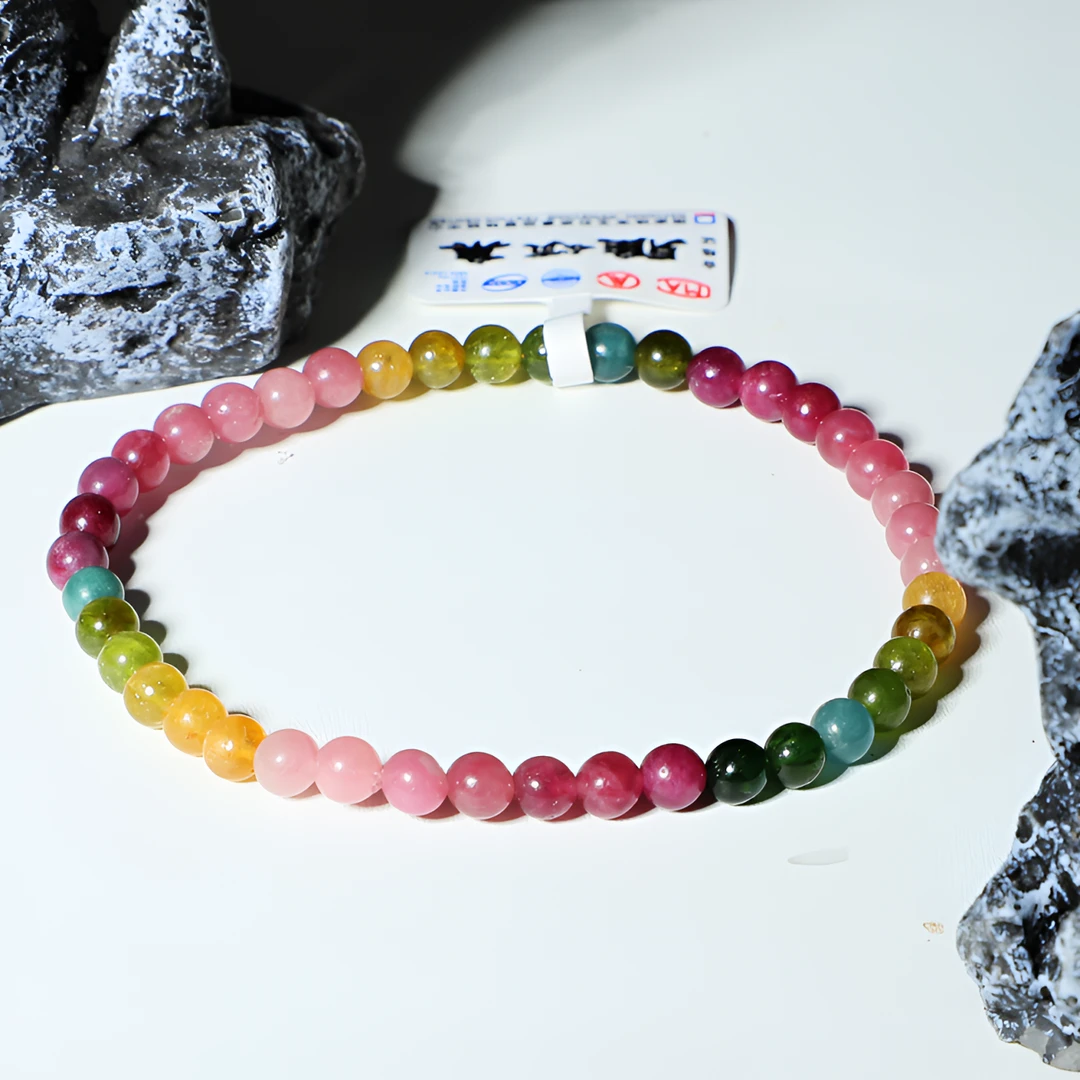 雅颂集碧玺G2360精美手串时尚礼物百搭4m素圈颜色微差简约女款