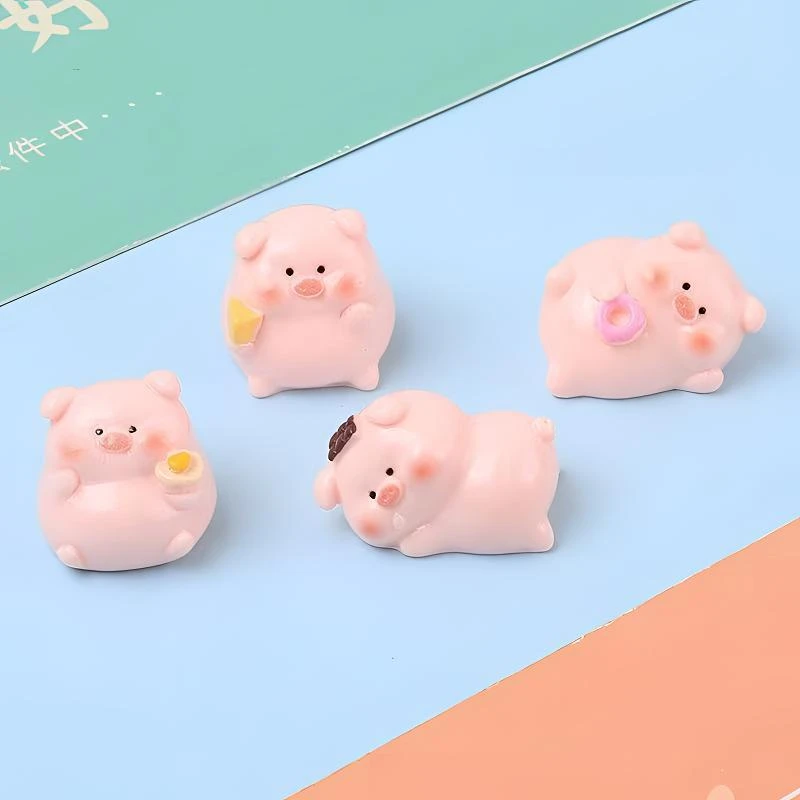 【只对对碰加拆】卡通立体小粉猪系列治愈系创意摆件可爱实色夜光